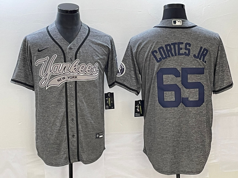 Men's New York Yankees Nestor Cortes Jr. #65 Gray Jersey Joint Edition